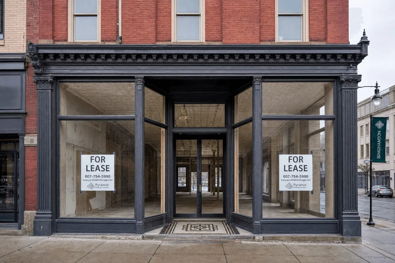 Checking a downtown Binghamton storefront before leasing